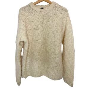 Unique Vintage GAP Chunky Knit 100% Wool Sweater in Cream Men's sz. M